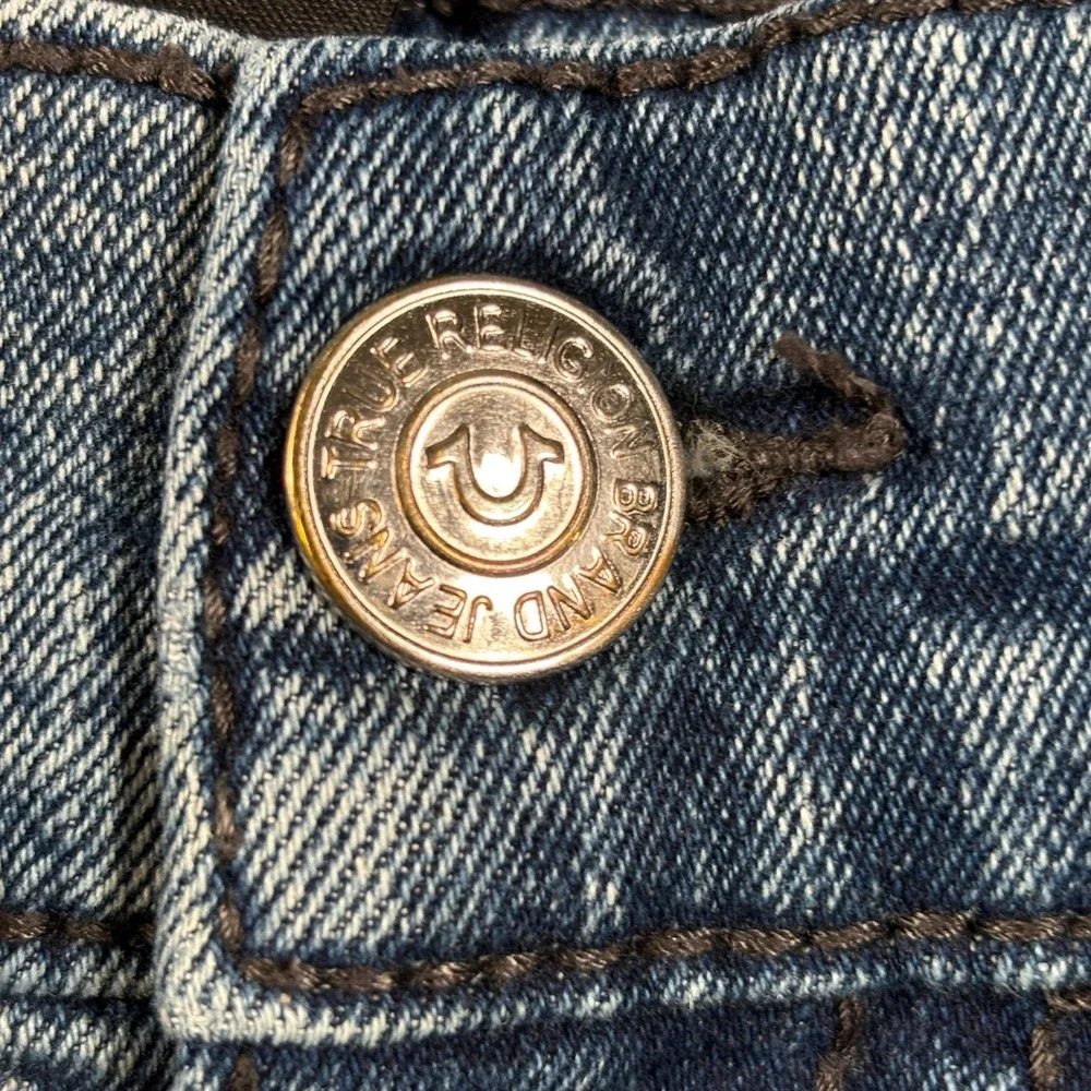True Religion Jeans Mens 31x33 BLue Ricky Big T Relaxed Straight